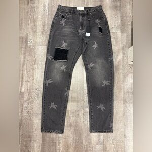One Teaspoon Ladies Charcoal Distressed Jeans